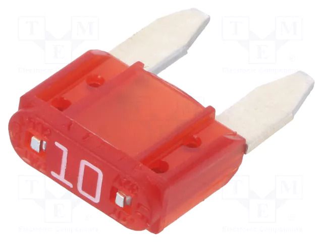 Fuse: fuse; 10A; 32VDC; automotive; 10.9mm; push-in; Mini; MINI LITTELFUSE 0297010.L
