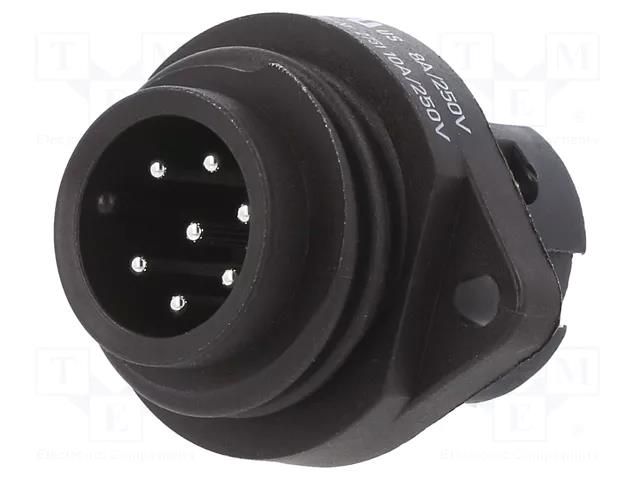 Connector: circular; 692,693,RD24; 250V; PIN: 7; socket; male; 10A BINDER 09-4219-00-07