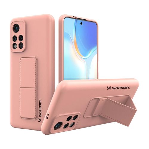 Wozinsky Kickstand Case silicone case with stand Xiaomi Poco M4 Pro 5G pink, Wozinsky 5907769319860 5907769319860