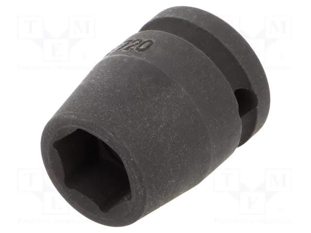 Socket; 6-angles,socket spanner,impact; HEX 16mm; 1/2" BETA BE720-16