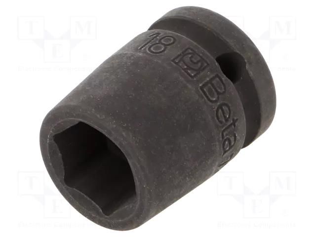 Socket; 6-angles,socket spanner,impact; HEX 18mm; 1/2" BETA BE720-18