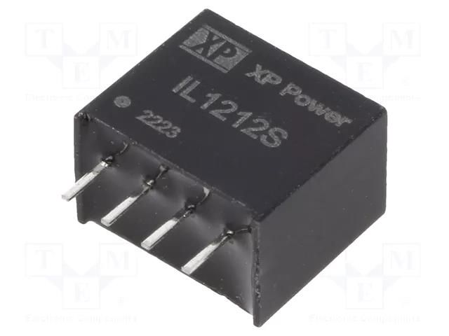 Converter: DC/DC; 2W; Uin: 12VDC; Uout: 12VDC; Iout: 168mA; SIP; THT XP POWER IL1212S