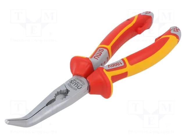 Pliers; insulated,curved,telephone; 205mm; Cut: with side face NWS NW141-49VDE-205