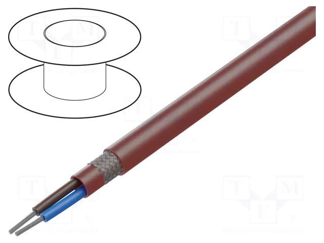 Wire; SiHF-C-Si; 2x1.5mm2; Cu; stranded; silicone; brown-red HELUKABEL SIHF-C-SI-2X1.5