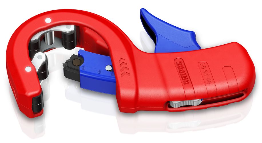 KNIPEX 90 23 01 BK DP50 Pipe Cutter for plastic drain pipes plastic coated 202 mm 90 23 01 BK 4003773087809