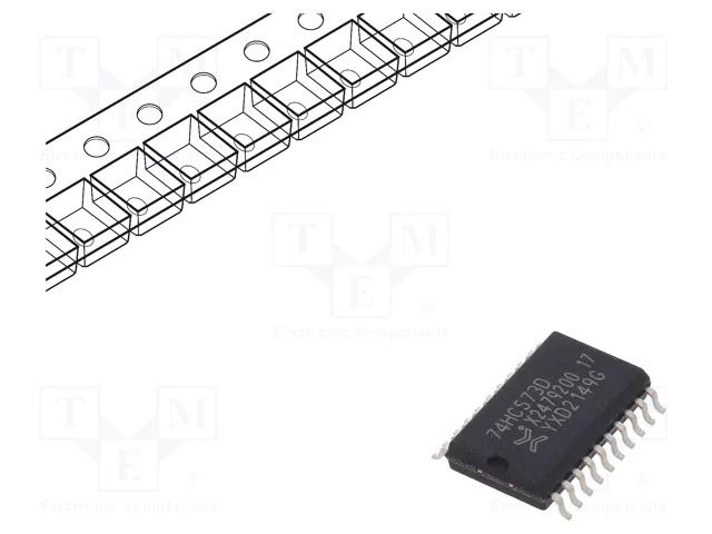 IC: digital; D latch; Ch: 8; IN: 1; CMOS; 2÷6VDC; SMD; SO20; -40÷125°C NEXPERIA 74HC573D.653