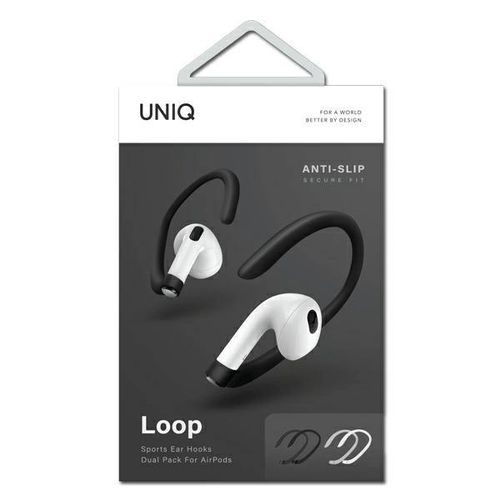 Uniq Loop Sports Ear Hooks for AirPods - white and black, UNIQ 8886463679807 8886463679807