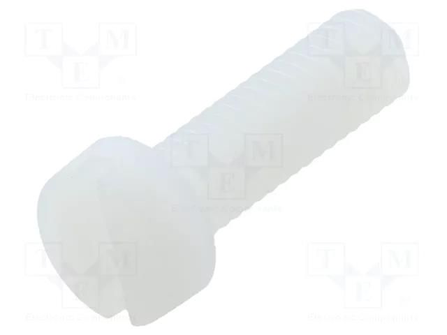 Screw; M6x20; 1; Head: cheese head; slotted; 1.7mm; polyamide; 8G201 DREMEC DR8G201M6X20