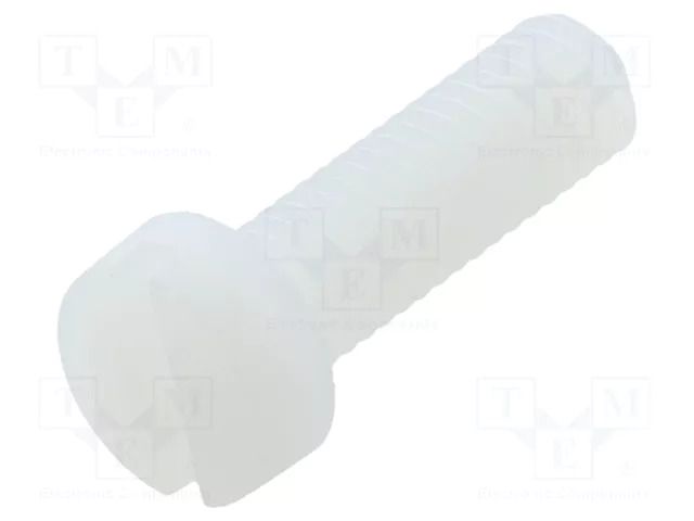 Screw; M6x20; 1; Head: cheese head; slotted; 1.7mm; polyamide; 8G201 DREMEC DR8G201M6X20