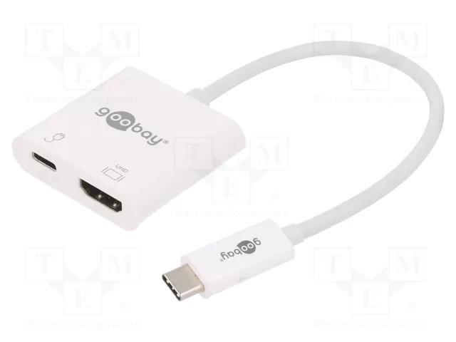 Adapter; HDMI 2.0,USB 3.0; HDMI socket,USB C socket,USB C plug GOOBAY USB.C-ADAP-19