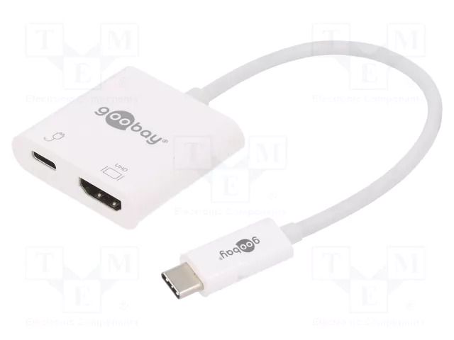 Adapter; HDMI 2.0,USB 3.0; HDMI socket,USB C socket,USB C plug GOOBAY USB.C-ADAP-19