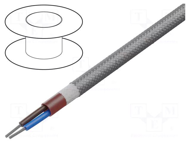 Wire; SiHF; 2x0.75mm2; Cu; stranded; silicone; brown-red; -60÷180°C HELUKABEL SIHF/GL-P-2X0.75