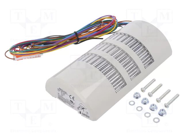 Signalling column; red/amber/green; LED; 24VDC; 24VAC; IP54; WEP PATLITE WEP-302FB-RYG