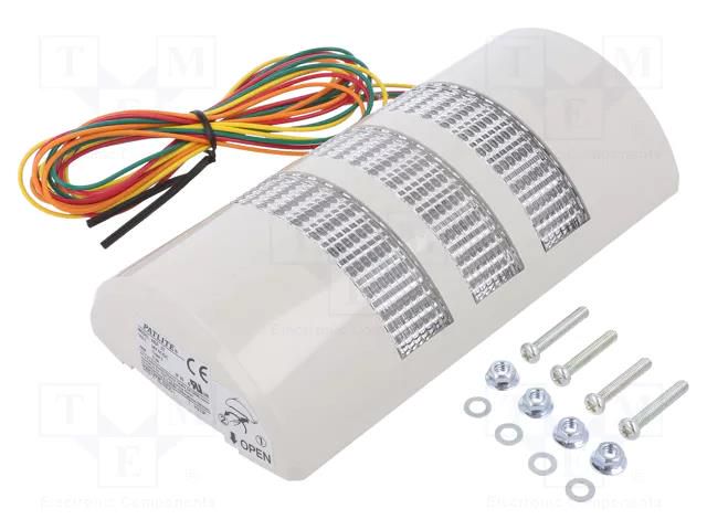 Signalling column; red/amber/green; LED; 24VDC; 24VAC; IP65; WEP PATLITE WEP-302-RYG
