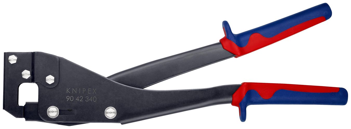 KNIPEX 90 42 340 Punch Lock Riveter with multicomponent handles burnished 340 mm 90 42 340 4003773071884