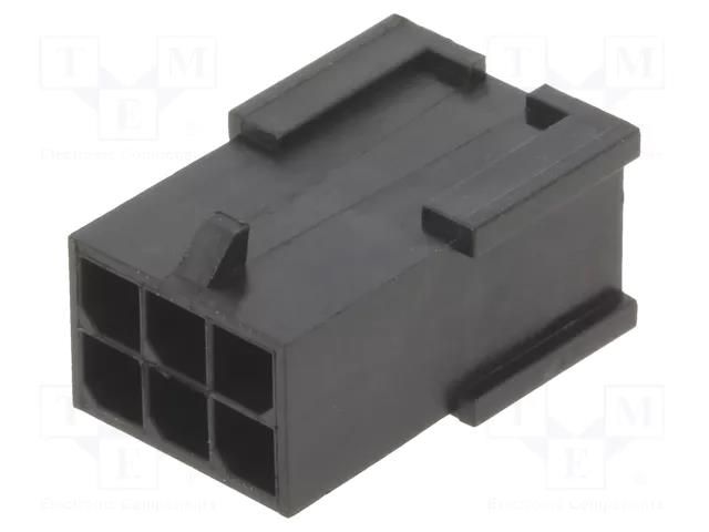 Connector: wire-board; plug; male; Minitek® Pwr 3.0; 3mm; PIN: 6 AMPHENOL COMMUNICATIONS SOLUTIONS 10127717-06LF