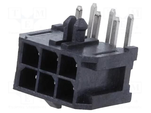 Connector: wire-board; socket; male; Minitek® Pwr 3.0; 3mm; PIN: 6 AMPHENOL COMMUNICATIONS SOLUTIONS 10127720-061GLF