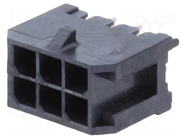 Connector: wire-board; socket; male; Minitek® Pwr 3.0; 3mm; PIN: 6 AMPHENOL COMMUNICATIONS SOLUTIONS 10127721-061GLF