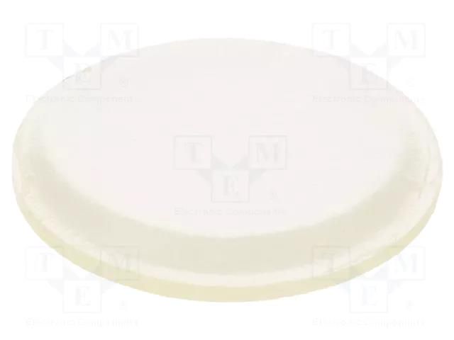 Self-adhesive foot; Ø: 12.7mm; H: 1.5mm; transparent; polyurethane KEYSTONE KEYS781-C