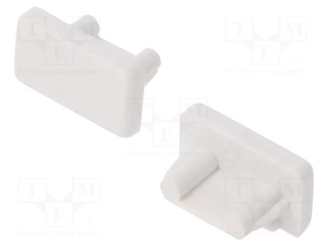 Cap for LED profiles; white; 20pcs; ABS; SLIM8 TOPMET TOP.89080001