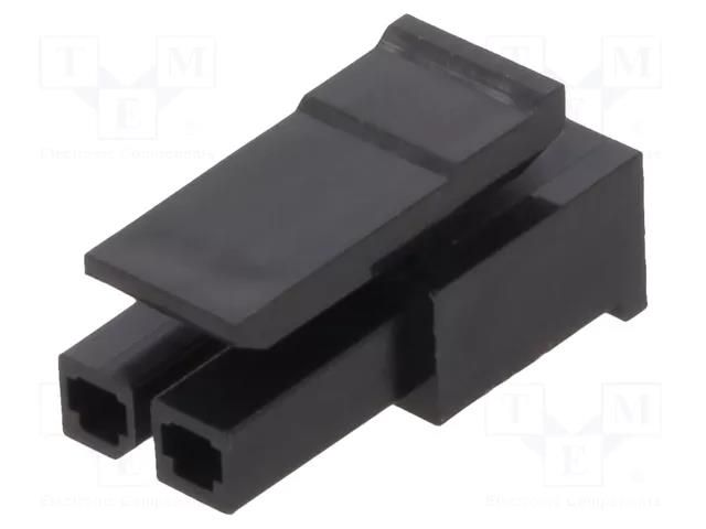 Connector: wire-board; plug; female; Minitek® Pwr 3.0; 3mm; PIN: 2 AMPHENOL COMMUNICATIONS SOLUTIONS 10136653-02GLF