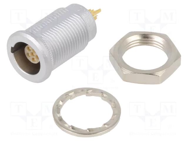 Connector: circular; 00; socket; female; PIN: 6; soldering; 1.5A LEMO EGG.00.306.CLL