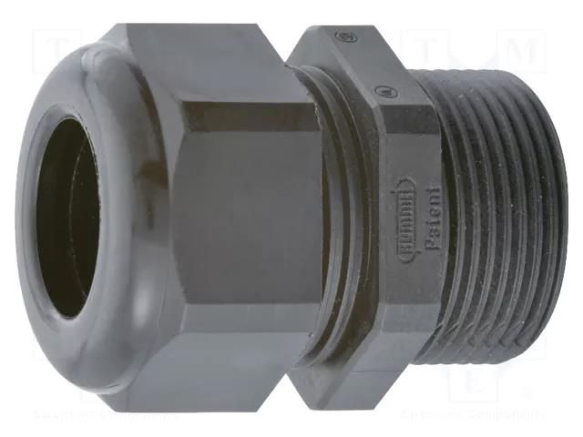 Cable gland; with long thread; M20; 1.5; IP68; polyamide; black HUMMEL HUMMEL-1219200130