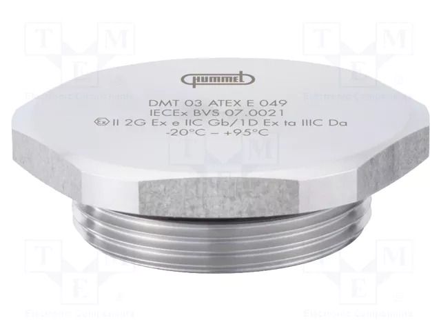 Stopper; M12; 1.5; IP68; stainless steel; V-INOX-Ex; with seal HUMMEL HUMMEL-1192120050