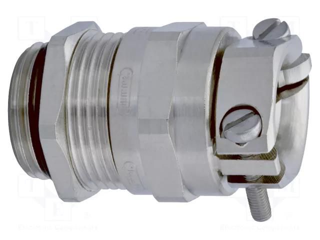 Cable gland; with earthing; M16; IP68; brass; Body plating: nickel HUMMEL HUMMEL-1692160050