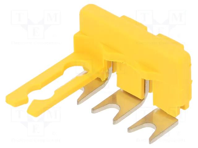 Comb bridge; ways: 3; yellow; Width: 8mm; SNK; Ht: 24.6mm; -55÷110°C TE Connectivity 1SNK900653R0000