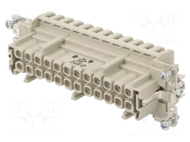 Connector: HDC; contact insert; female; EPIC H-BE; PIN: 24; 16A LAPP 10401300