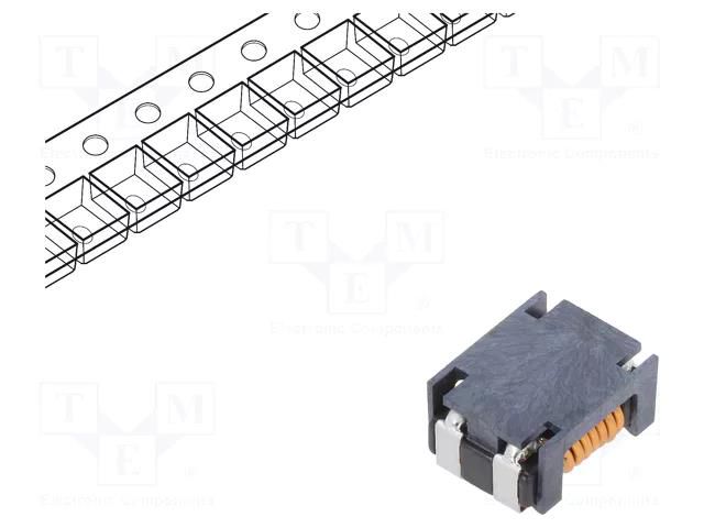 Filter: anti-interference; SMD; 190mA; 50VDC; Rcoil: 1.5Ω; Z: 1kΩ EATON ELECTRONICS ACE1V2012-102-R