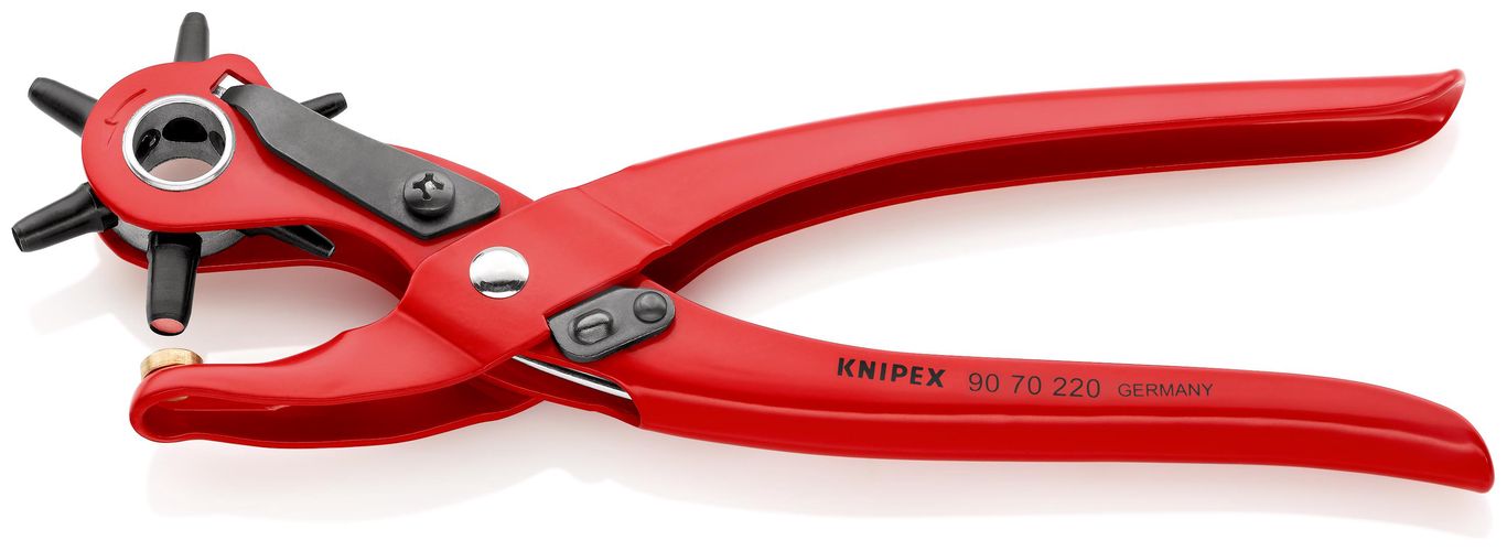 KNIPEX 90 70 220 Revolving Punch Pliers red powder-coated 220 mm 90 70 220 4003773019411