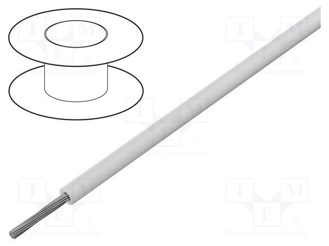 Wire; stranded; Cu; 22AWG; TFE; white; 300V; 305m; 1000ft; Shielding BELDEN 83025.0091000