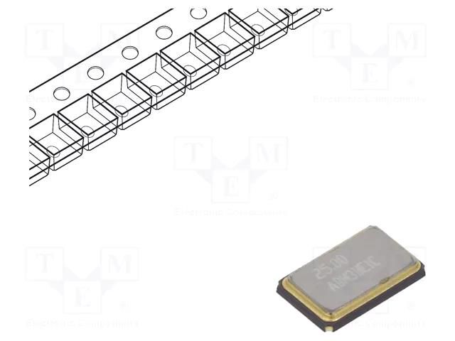 Resonator: quartz; 25MHz; 18pF; SMD; 3.2x5x1.1mm ABRACON ABM3B-25.000MHZ-B2