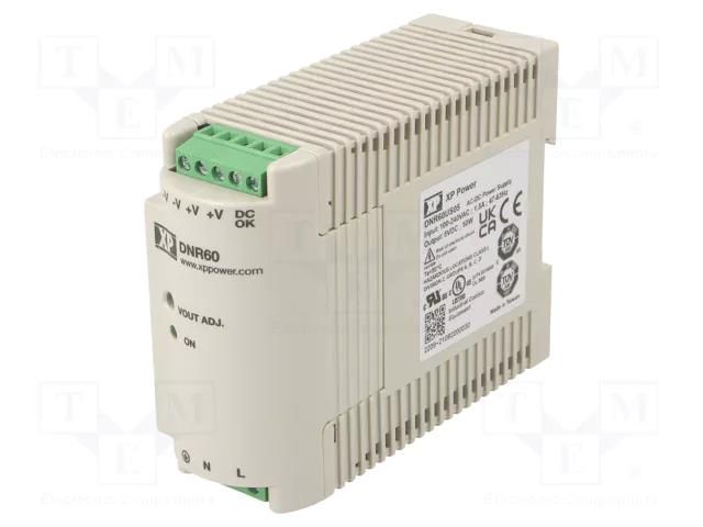 Power supply: switching; for DIN rail; 60W; 5VDC; 10A; 85÷264VAC XP POWER DNR60US05
