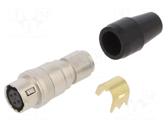 Connector: circular; push-pull; plug; PIN: 4; 2A; HR10; soldering HIROSE HR10A-7J-4S-73
