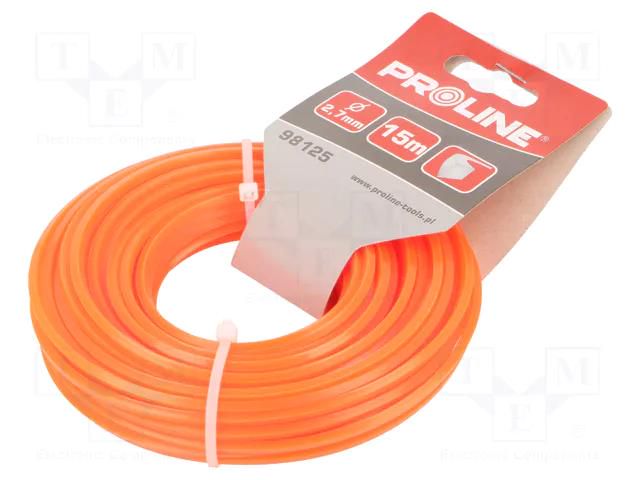 Trimmer line; L: 15m; polyamide; square; Size: 2.7mm PROLINE PRE-98125