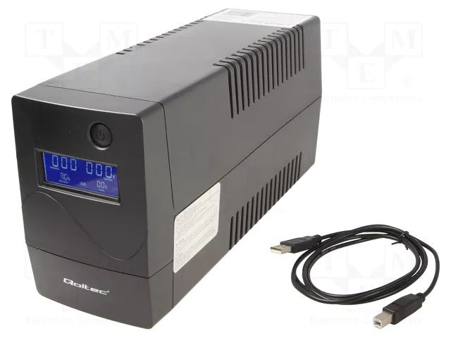 Power supply: UPS; 480W; 850VA; 230V; 286x100x144mm; 9Ah; Ubatt: 12V QOLTEC QOLTEC-53979