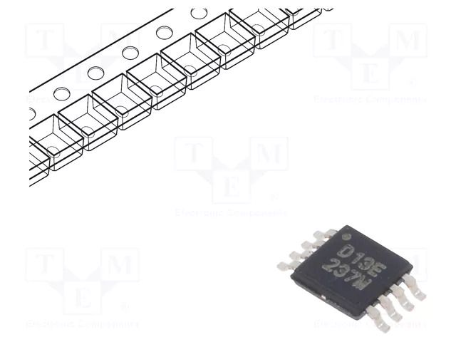 IC: D/A converter; 12bit; 30MHz; Ch: 1; VSSOP8; -40÷105°C; ±1LSB TEXAS INSTRUMENTS DAC7513E/2K5