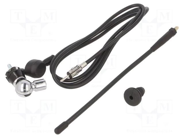 Antenna; 0.25m; AM,FM; universal; rubber mast; 1.5m CALEARO 7667013