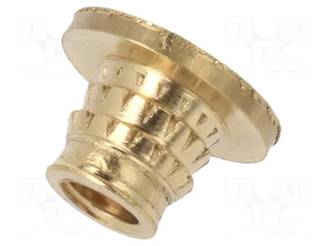Threaded insert; brass; M3; BN 37896; L: 4.1mm; for plastic TAPPEX KVT-004M3