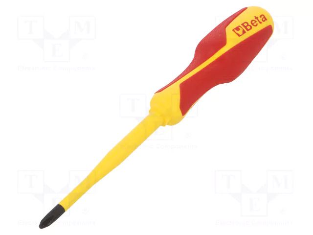 Screwdriver: insulated; slim; Phillips; PH2; Blade length: 100mm BETA BE1272MQF/6X100