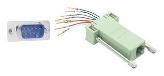 ADAPTOR, 9POS D-SUB PLUG/8POS JACK RJ45 RA098M