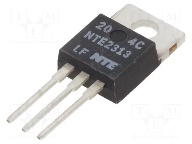 Transistor: NPN; bipolar; 450V; 2A; 50W; TO220 NTE Electronics NTE2313