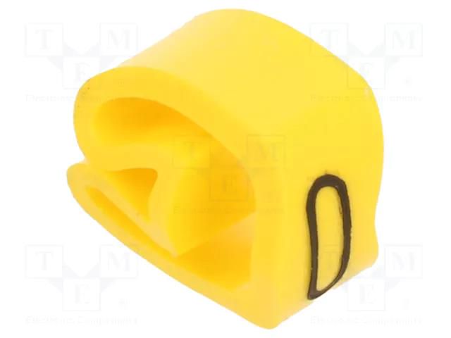 Markers; Marking: 0; 4÷10mm; PVC; yellow; -30÷80°C; leaded; CLI C WEIDMÜLLER WM-0251311502