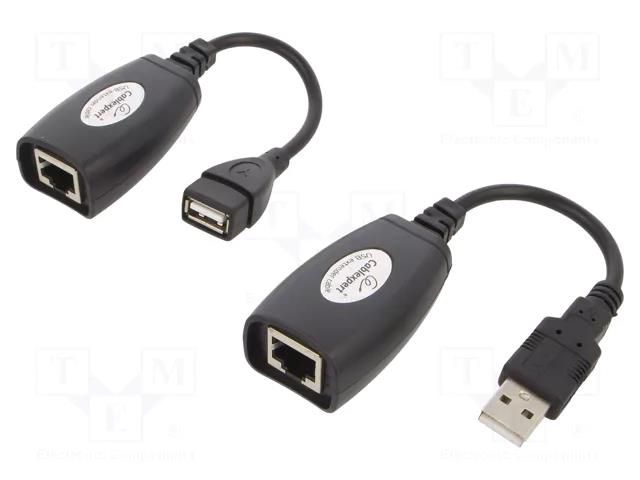 USB extender; USB 1.1; RJ45 socket x2,USB A socket,USB A plug GEMBIRD UAE-30M