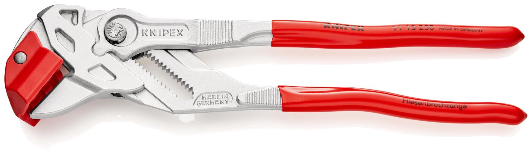 KNIPEX 91 13 250 Tile Breaking Pliers plastic coated chrome-plated 250 mm 91 13 250 4003773079538