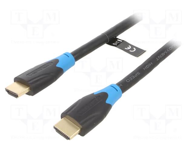 Cable; HDMI plug,both sides; PVC; 1m; black; HDMI 2.0; 28AWG,30AWG VENTION AACBF