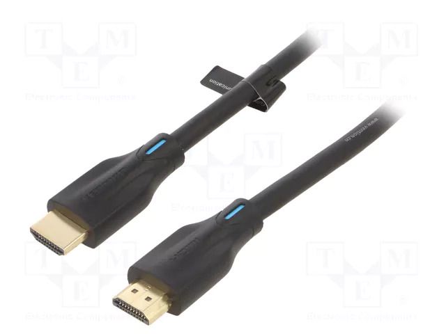Cable; HDMI plug,both sides; PVC; HDMI 2.1; 1.5m; black; 28AWG VENTION AANBG